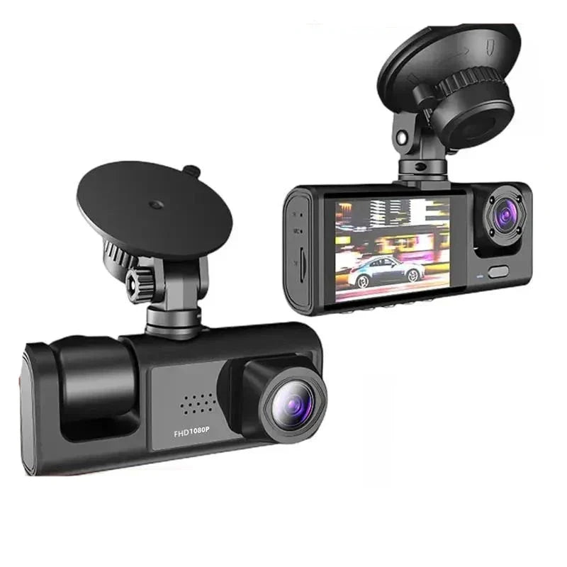 Câmera Veicular Universal DashCam | 3 Lentes