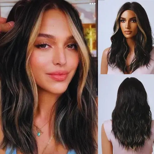 Lace Wig Cabelo Ondulado Médio