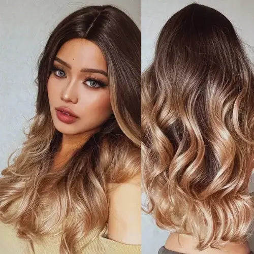 Lace Wig Cabelo Ondulado Médio