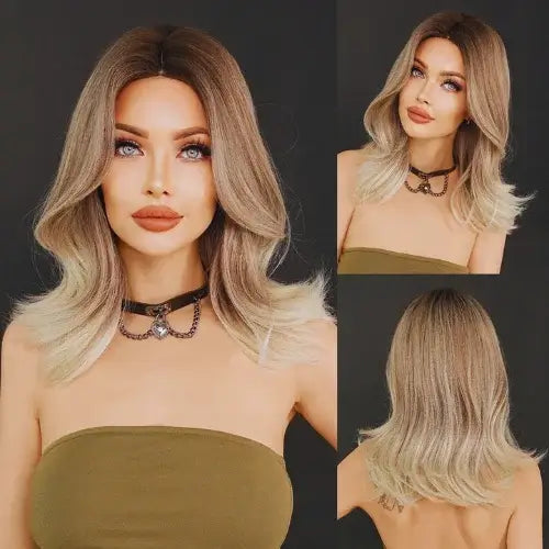Lace Wig Cabelo Ondulado Médio