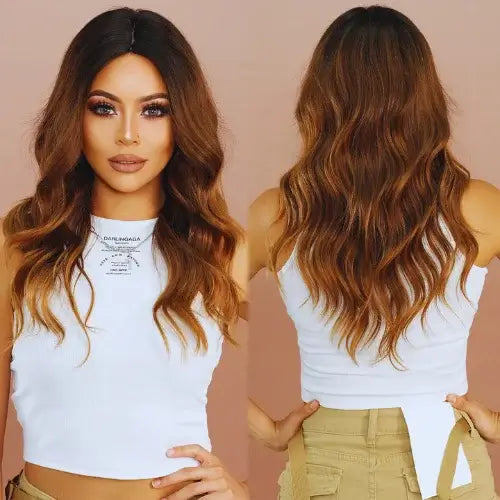 Lace Wig Cabelo Ondulado Médio