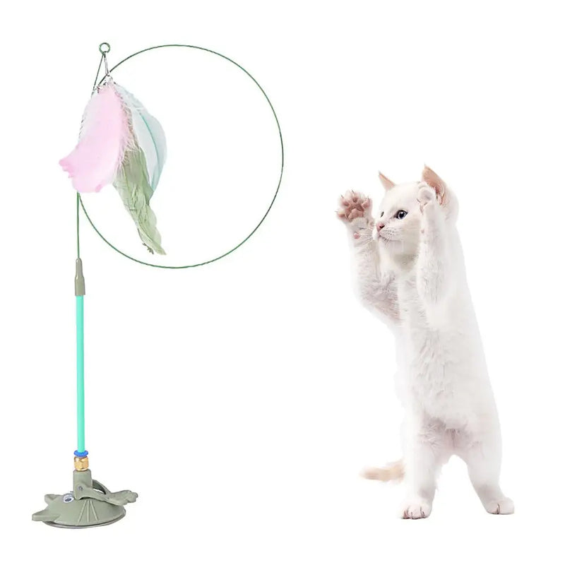 Brinquedo Interativo para Gatos com Ventosa - Diversão e Alívio de Ansiedade para Seu Pet!