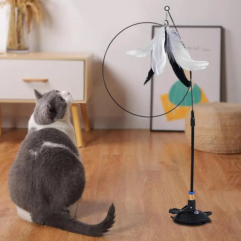 Brinquedo Interativo para Gatos com Ventosa - Diversão e Alívio de Ansiedade para Seu Pet!