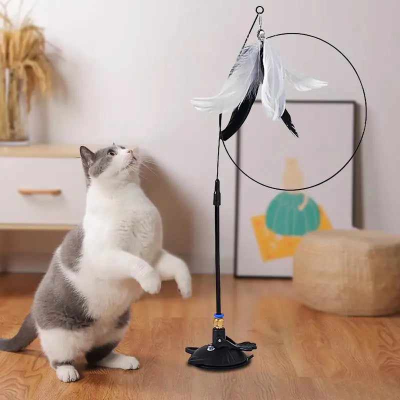 Brinquedo Interativo para Gatos com Ventosa - Diversão e Alívio de Ansiedade para Seu Pet!