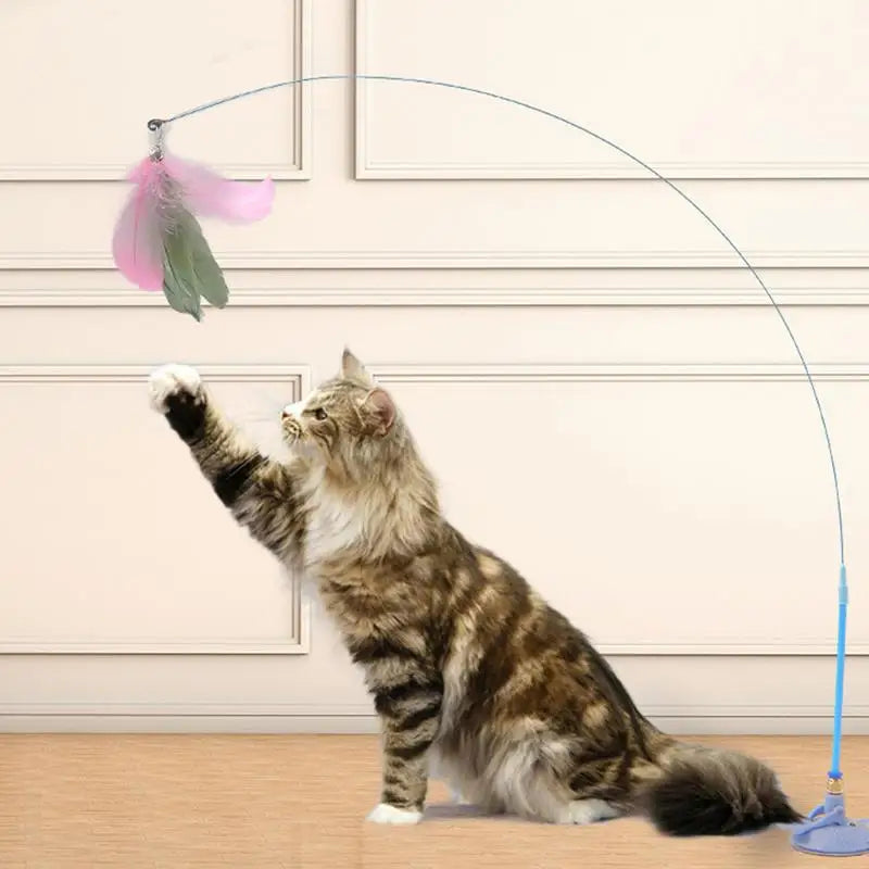 Brinquedo Interativo para Gatos com Ventosa - Diversão e Alívio de Ansiedade para Seu Pet!