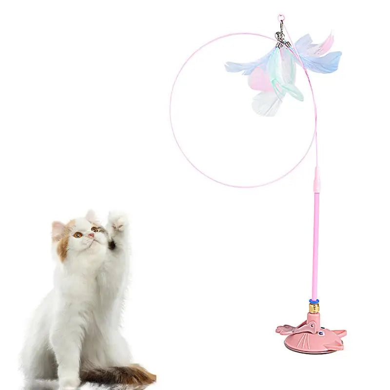 Brinquedo Interativo para Gatos com Ventosa - Diversão e Alívio de Ansiedade para Seu Pet!