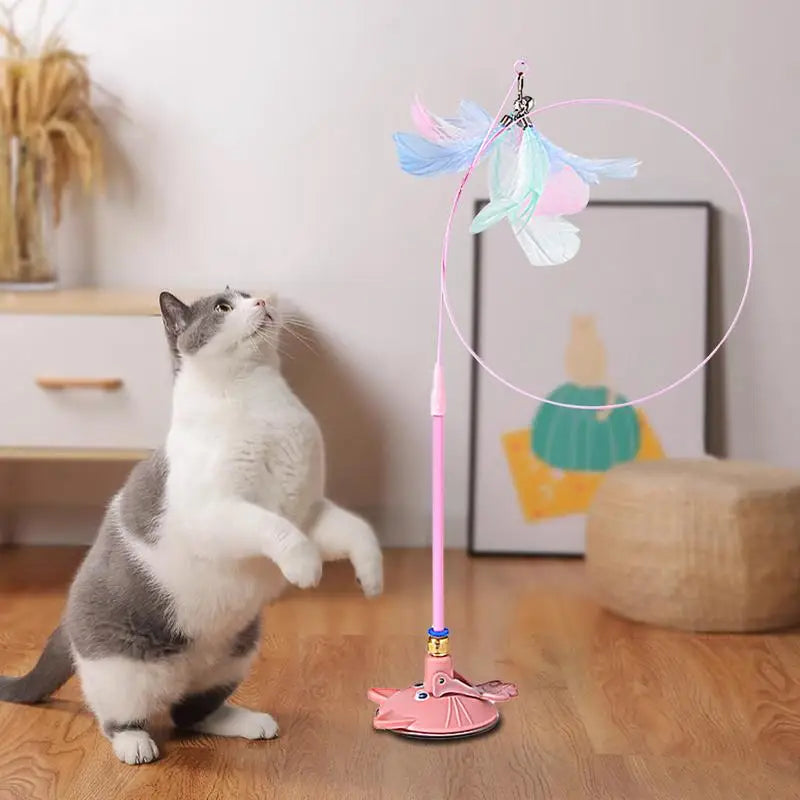 Brinquedo Interativo para Gatos com Ventosa - Diversão e Alívio de Ansiedade para Seu Pet!