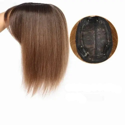 Lace Topo de Cabelo Natural Liso com Franja