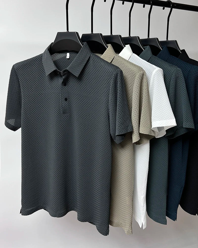 Camisa Polo Masculina Seda Gelo - Tecnologia Respirável