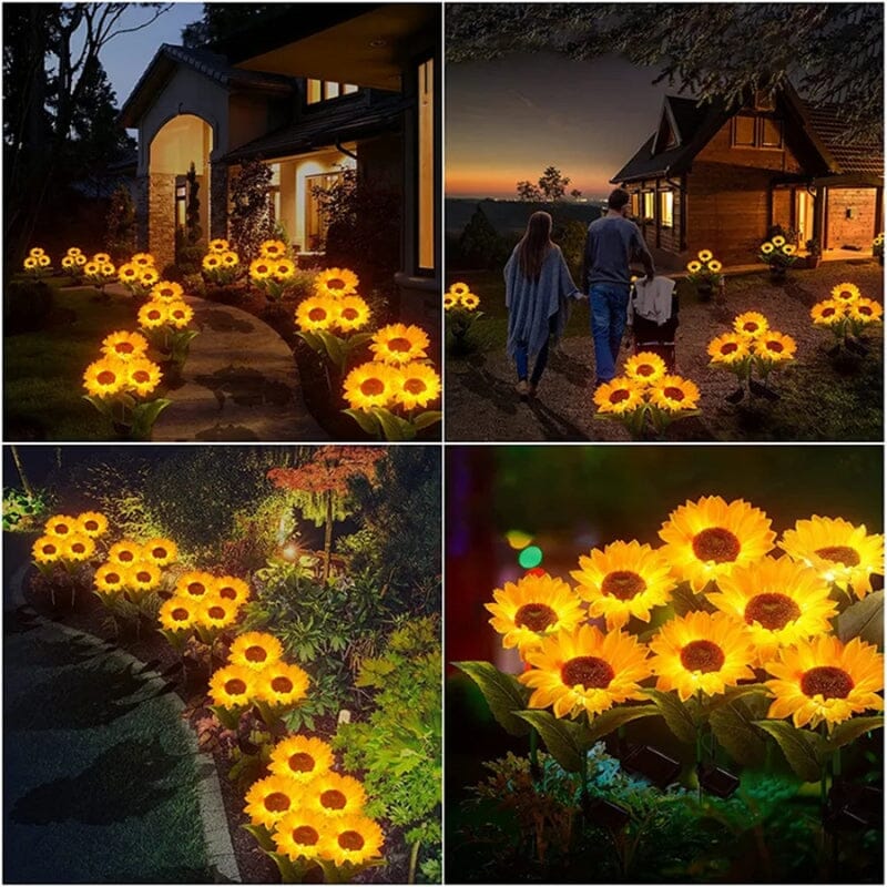 Luminária Solar para Jardim Áreas Externas | Modelo Girassol