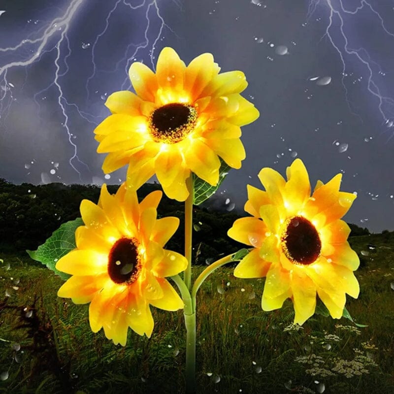 Luminária Solar para Jardim Áreas Externas | Modelo Girassol