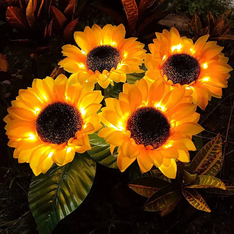 Luminária Solar para Jardim Áreas Externas | Modelo Girassol